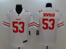 Mens NFL San Francisco 49ers #53 Bowman White Vapor Limited Jersey