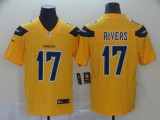 Nike San Diego Chargers #17 Rivers Gold Inverted Legend Men Jersey