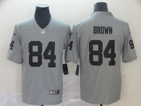 Nike Raiders #84 Antonio Brown Grey Inverted Legend Men Jersey