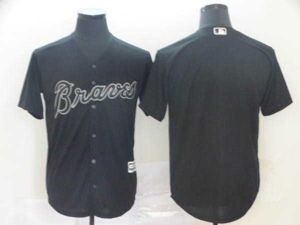  MLB Braves Blank Black 2019 Players Weekend Player Men Jersey