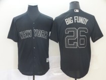 MLB Yankees #26 DJ LeMahieu Big Fundy Black 2019 Players Weekend Player Men Jersey