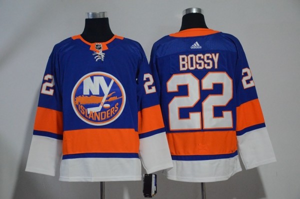 NHL Islanders #22 Mike Bossy Blue Adidas Men Jersey