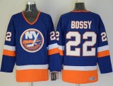 New York Islanders #22 Mike Bossy NHL Throwback Sewed jersey in Blue