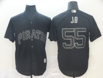 MLB Pirates #55 Josh Bell JB Black 2019 Players Weekend Player Men Jersey