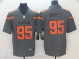 Nike Browns #95 Myles Garrett Grey Inverted Legend Men Jersey