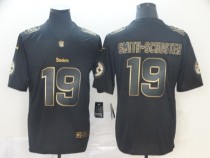 Nike Steelers #19 JuJu Smith-Schuster Black Gold Vapor Untouchable Limited Men Jersey