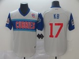 MLB Chicago Cubs #17 Kris Bryant KB Grey 2019 Little League Classic Player Men Jersey