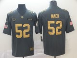 Nike NFL Bears #52 Khalil Mack Gold Anthracite Salute To Service Vapor Limited Jersey