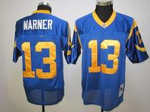 St. Louis Rams #13 Kurt Warner Blue Throwback Jersey