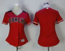 MLB Arizona Diamondbacks Red Cool Base Women Customized Jersey