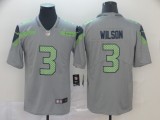 Nike Seahawks #3 Russell Wilson Grey Inverted Legend Men Jersey