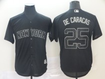 MLB Yankees #25 Gleyber Torres De Caracas Black 2019 Players Weekend Player Men Jersey
