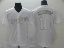 MLB Dodgers #10 Justin Turner RedTurn2 White 2019 Players Weekend Player Men Jersey