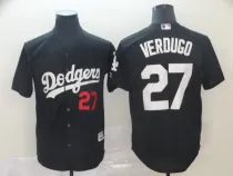 MLB Los Angeles Dodgers #27 Verdugo Black Game Men's Jersey