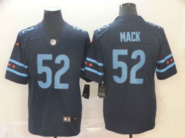 Men's Chicago Bears #52 Khalil Mack Navy 2019 City Edition Limited Jersey