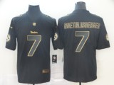 Nike Steelers #7 Ben Roethlisberger Black Gold Vapor Untouchable Limited Men Jersey