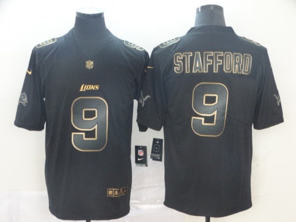 Nike Lions #9 Matthew Stafford Black Gold Vapor Untouchable Limited Men Jersey