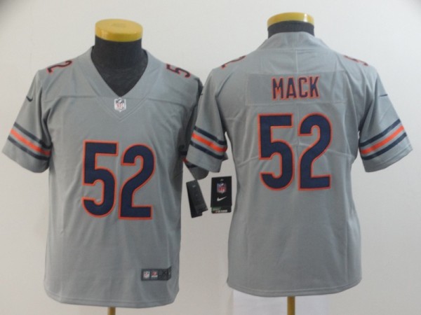 Women Nike Chicago Bears #52 Khalil Mack Sliver Inverted Legend Jersey