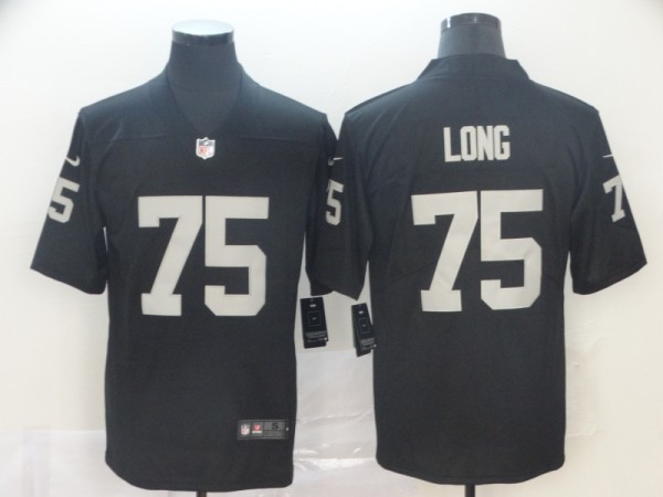 Mens NFL Oakland Raiders #75 Long Black Vapor Limited Jersey