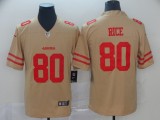 Nike San Francisco 49ers #80 Rice Gold Inverted Legend Limited Jersey