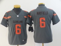 Youth Cleveland Browns #6 Baker Mayfield Grey Inverted Legend Jersey