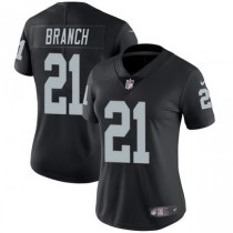 Women Nike Oakland Raiders #21 Branch Black Vapor Untouchable Limited Jersey