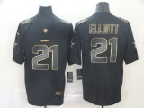 Nike Cowboys #21 Ezekiel Elliott Black Gold Vapor Untouchable Limited Men Jersey