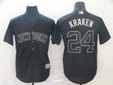 MLB Yankees #24 Gary Sanchez Kraken Black 2019 Players Weekend Player Men Jersey