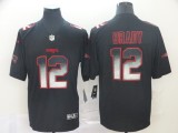 New England Patriots #12 Tom Brady Black 2019 Smoke Fashion Limited Men Jersey