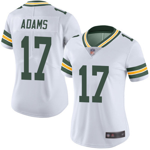  Women Green Bay Packers #17 Davante Adams White Vapor Untouchable Limited Jersey