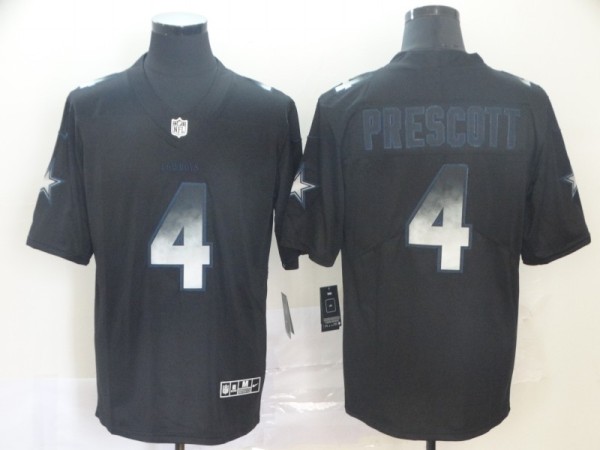 Dallas Cowboys #4 Dak Prescott Black 2019 Smoke Fashion Limited Men Jersey