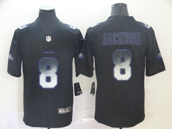 Baltimore Ravens #8 Lamar Jackson 2019 Smoke Fashion Limited Men Jersey