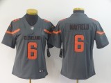 Women Cleveland Browns #6 Baker Mayfield Grey Inverted Legend Jersey