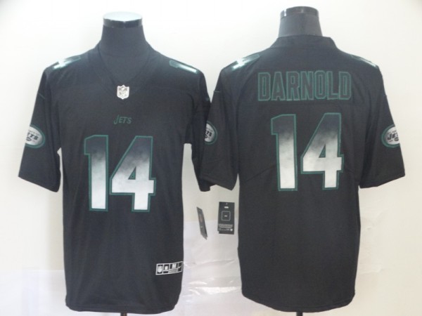 New York Jets #14 Sam Darnold Black 2019 Smoke Fashion Limited Men Jersey