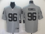 Nike Raiders #96 Clelin Ferrell Grey Inverted Legend Men Jersey