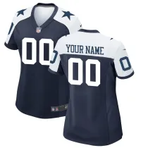 Women Nike Dallas Cowboys Bule Throwback Game Customized Jersey 