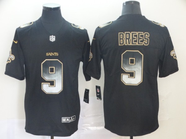 New Orleans Saints #9 Drew Brees 2019 Black Smoke Fashion Limited NFL Men Jersey