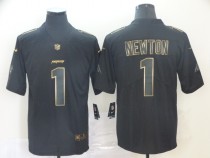 Nike Panthers #1 Cam Newton Black Gold Vapor Untouchable Limited Men Jersey