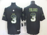 Seattle Seahawks #3 Russell Wilson Black 2019 Smoke Fashion Limited Men Jersey