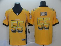 Nike 2018 Pittsburgh Steelers #55 Bush Drift Fashion Color Rush Limited Jersey