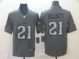 Nike Cowboys #21 Ezekiel Elliott Gray Static Vapor Untouchable Limited Men Jersey