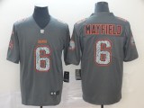 Nike Browns #6 Baker Mayfield Gray Static Vapor Untouchable Limited Men Jersey