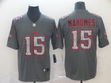 Nike Chiefs #15 Patrick Mahomes Gray Static Vapor Untouchable Limited Men Jersey