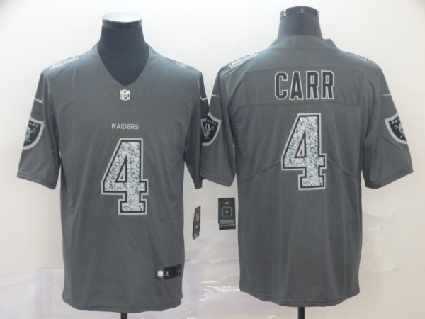 Nike Raiders #4 Derek Carr Gray Static Vapor Untouchable Limited Men Jersey