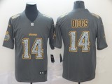 Nike Vikings #14 Stefon Diggs Gray Static Vapor Untouchable Limited Men Jersey