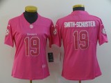 Women Nike Pittsburgh Steelers #7 Ben Roethlisberger Pink Stitched NFL Limited Rush Fashion Jersey