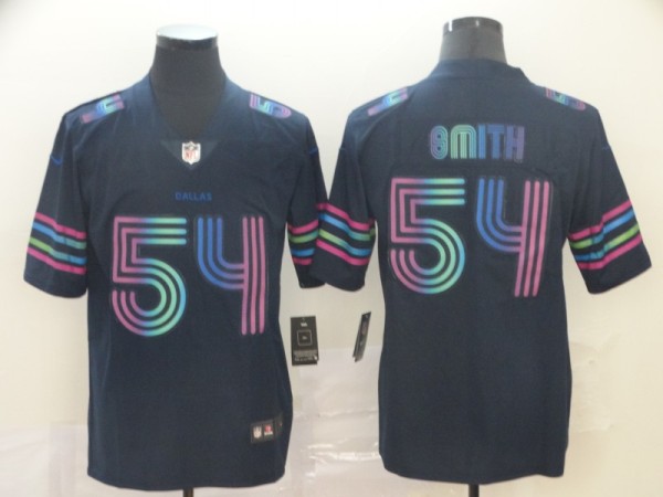 Men's Dallas Cowboys #54 Smith Navy 2019 City Edition Limited Stitched NFL Jersey