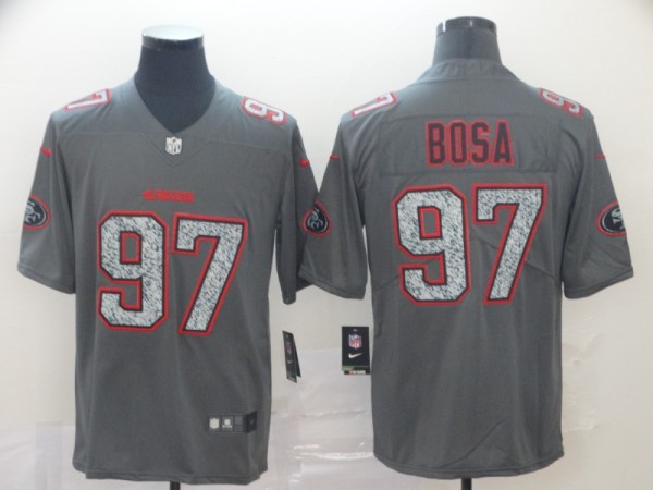 Nike 49ers #97 Nick Bosa Gray Static Vapor Untouchable Limited Men Jersey