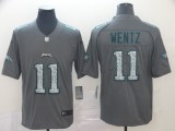 Nike Eagles #11 Carson Wentz Gray Static Vapor Untouchable Limited Men Jersey