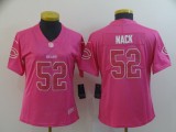 Women Nike Raiders #52 Khalil Mack Pink Stitched NFL Limited Rush Fashion Jersey